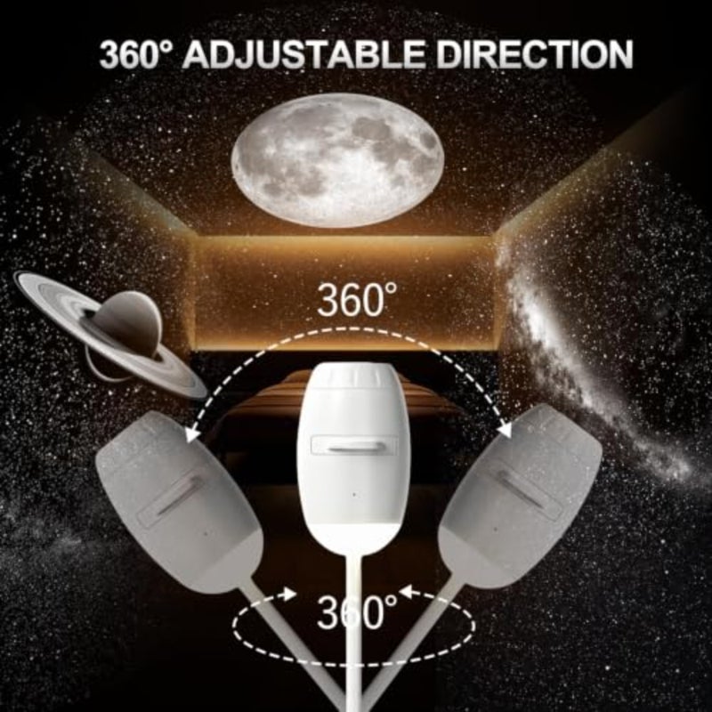 2 في 1 USB Star Galaxy Projector Night Light مع 12 فيلم زجاجي فائق الدقة بتركيز قابل للتعديل، شرائح قابلة للاستبدال، إضاءة محيطة بنجمة الغرفة، جهاز عرض، مصباح إسقاط للجو الداخلي لسقف السيارة - Image 3