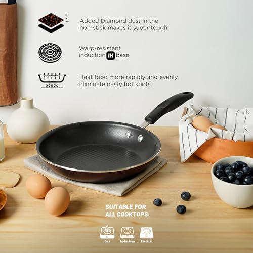 Meyer Merlot Aluminium Non-Stick Frypan | Frying Pan | Omlette pan | Fry pan with Stick Handle | Small Pan | Egg Pan | PFOA Free, Gas and Induction Compatible, 24cm/ 1.64 Liters - Image 3