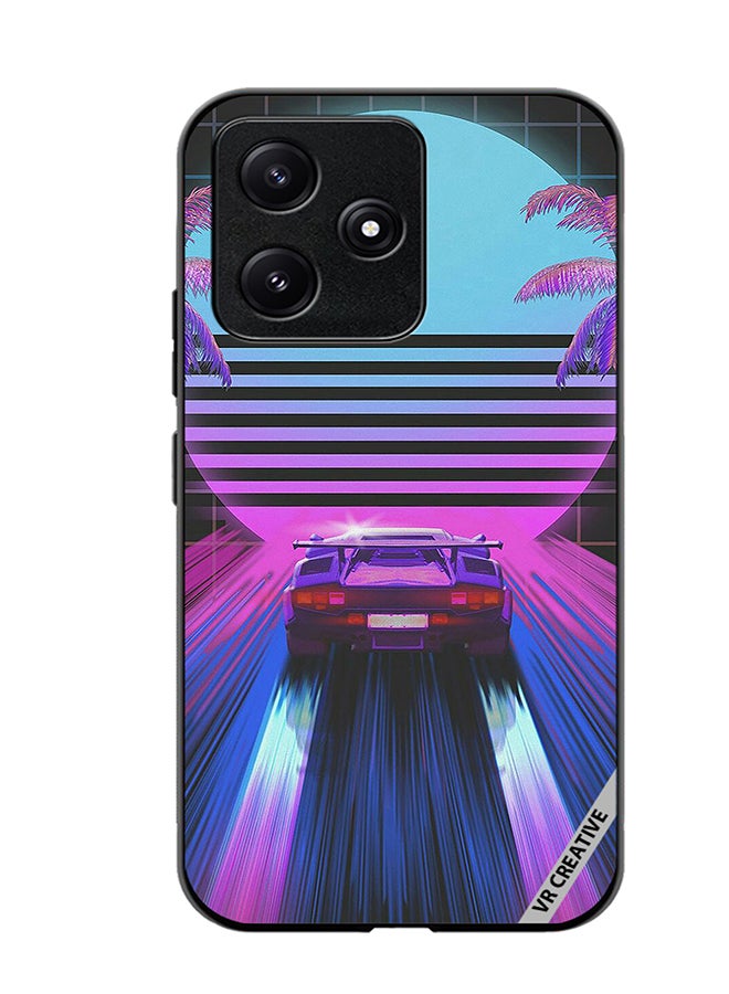 VR CREATIVE Protective Case Cover For Xiaomi Poco M6 Pro 5G Retro Synthwave Ps4 Design Multicolour - Image 1