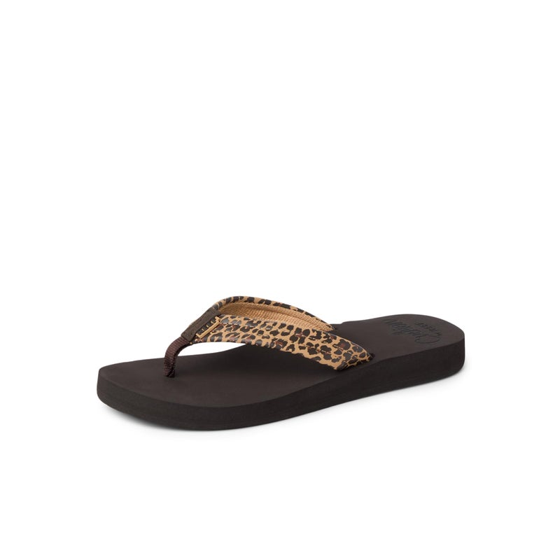 Reef Cushion Breeze Womens Flip Flop, Ultra Soft Cushion Footbed, Arch Support, Leopard, 7 - Image 1