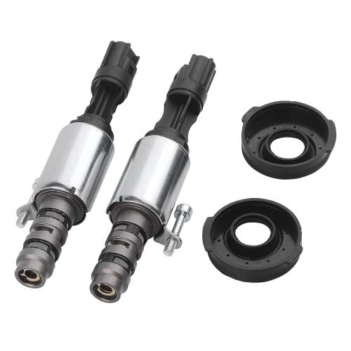 Jtron 2Pcs Camshaft Variable Valve Timing Solenoid VCT Solenoid 8L3Z-6M280-B Compatible with 2004-2010 F150 Sport Trac 3V 4.6L 5.4L Lincoln Navigator Mercury Mountaineer Black - Image 2