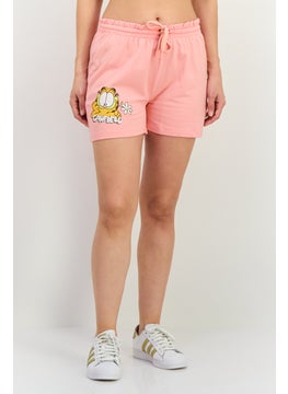 nickelodeon Women Garfield Basic Shorts, Coral  - Image 1