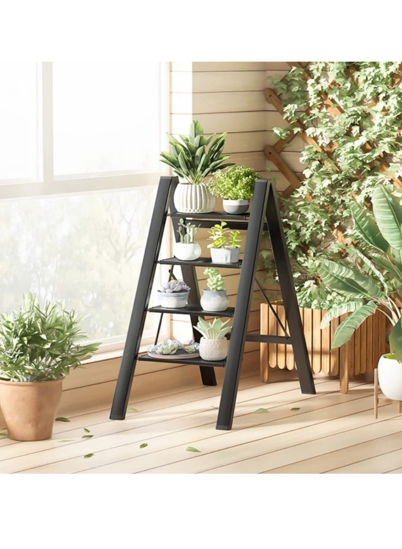GECKO GECKO 3 Step Ladder Folding Step Stool with Wide Anti-Slip Pedal 150kg Portable Ladders for Home and Office Use Kitchen (3 Step Ladder)  - Image 1