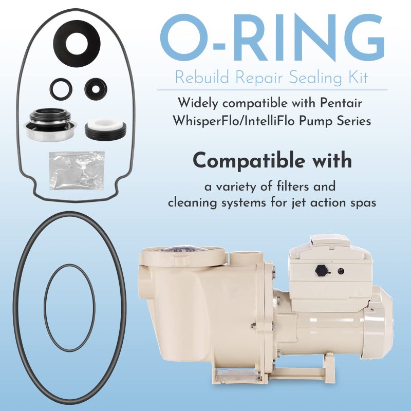 Pokin O-Ring Rebuild Repair Kit, for Pentair WhisperFlo/IntelliFlo Pool Pump Seal Gasket, Drain Plug/Lid/Diffuser O-Rings, Impeller Gasket, PS-1000 Shaft Seal, Fits Pumps Built 2-1-2008 and Later Series - Image 3