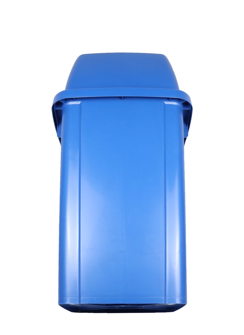 Generic - Swing-Lid Trash Bin | Glossy Plastic Finish | Versatile For Home & Communal Spaces | Blue | 100 Liters - Image 1