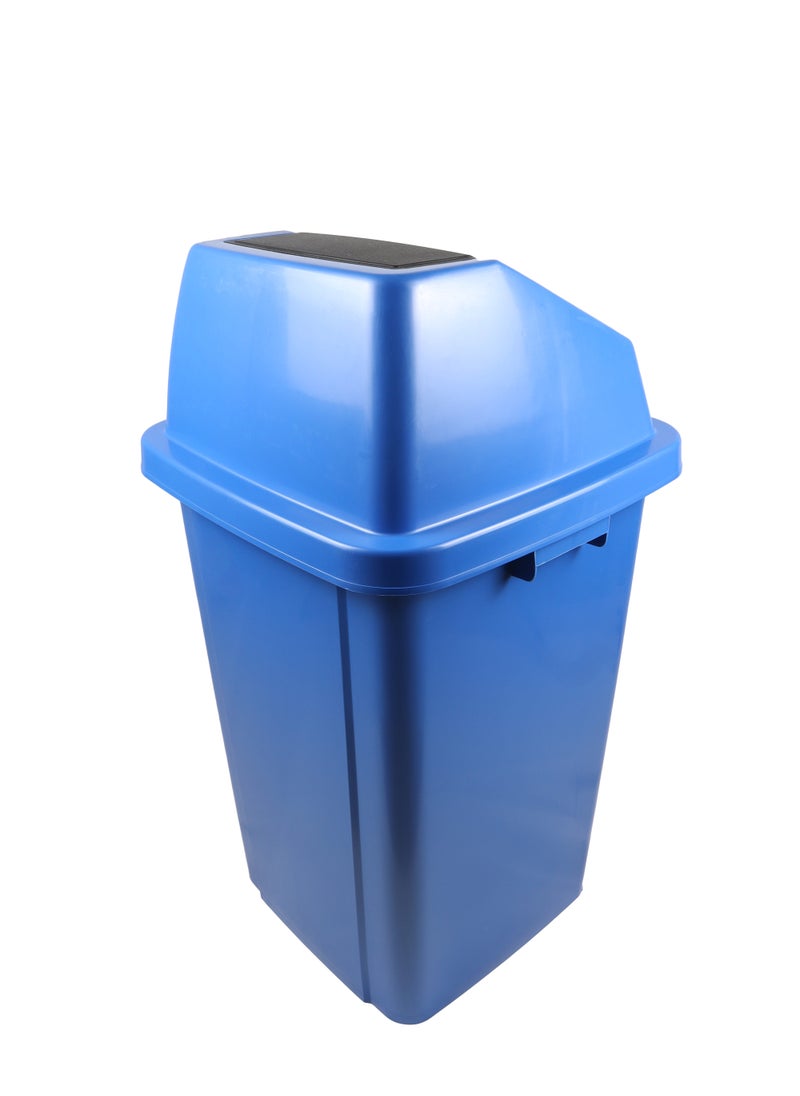 Generic - Swing-Lid Trash Bin | Glossy Plastic Finish | Versatile For Home & Communal Spaces | Blue | 100 Liters - Image 1