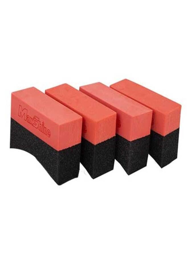 MaxShine Maxshine Tire Dressing Applicator – Curved Size:- 3.9×1.6 inch (10×4cm)-4 Pieces - Image 1