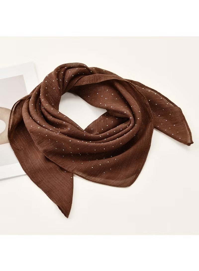 Satin Large Square Head Scarf for Women Hijab Head Scarf Lightweight Shimmer Scarves Crepe Wedding Shawl and Wrap - Image 2