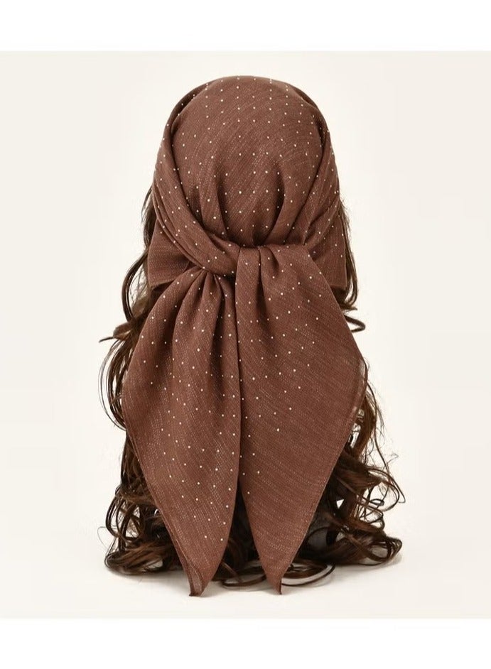 Satin Large Square Head Scarf for Women Hijab Head Scarf Lightweight Shimmer Scarves Crepe Wedding Shawl and Wrap - Image 1