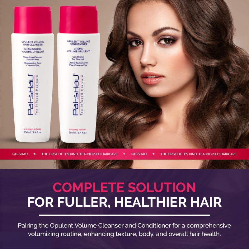 Pai-Shau Opulent Volume Cleanser and Conditioner Duo Set - Volumizing Cleanser and Conditioner for Thin Hair - Provides Improved Volume and Hydration - Shampoo for Women - 8.4 Fl Oz each - Image 5