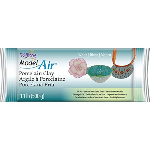 Sculpey Air-Dry Porcelain™ White, Non Toxic, Air Dry Clay, 1.1 Pound bar Great for Realistic Looking Flowers, Intricate Sculpting and Jewelry Making. - Image 5