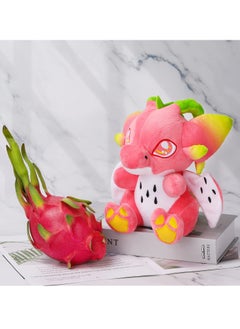 Excefore Dragon Fruit Plush Toy, 22cm Red Food Drake Stuffed Animal Throw Plushie Pillow Doll, Cartoon Soft Stuffed Animal Figure Toy Plush Pillow Gift for Fans Kids  - Image 3