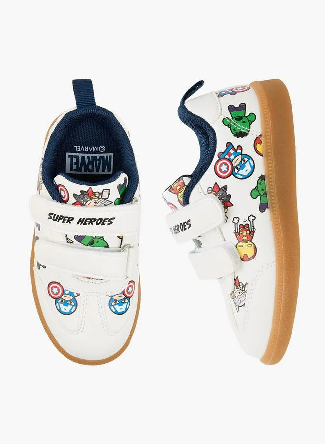 مارفل Boys Hook & Loop Ankle School Sneakers