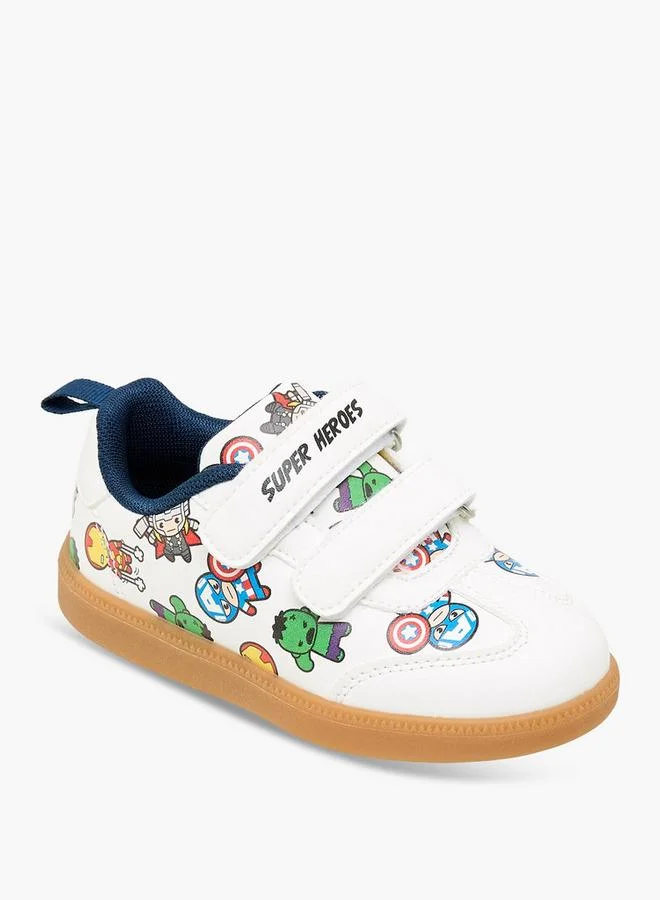مارفل Boys Hook & Loop Ankle School Sneakers