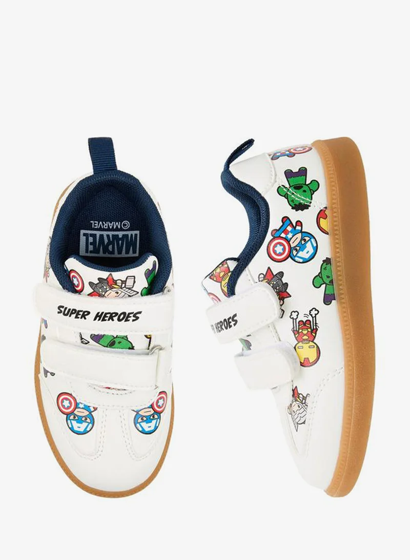 مارفل Boys Hook & Loop Ankle School Sneakers