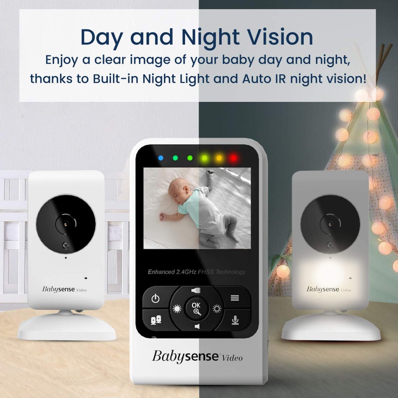 Babysense Video & Breathing Movement Monitor - Video Baby Monitor with Breathing Motion Detection & Alerts Bundle Pack - Video Monitor V24R with Babysense 7 Under-The-Mattress Sleep Monitor - Image 5