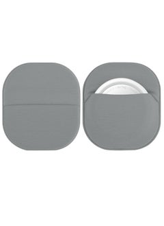 Airtag Holder Case Sticker Cover, 2 Pack Stick-On Mount Airtag Case Compatible with Apple Airtags for TV Remote Luggage Bike Car Laptop, Gray