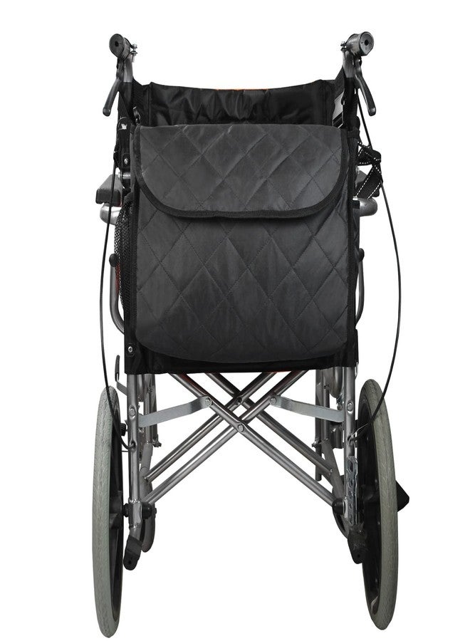 Yabcany Wheelchair Backpack Bag, Wheelchair Bag,6Colors - Large Tote Accessory to Hang on Back- Lightweight, Wheelchair Storage Organizers for Walkers, Rollators, Scooters (Black) - Image 1