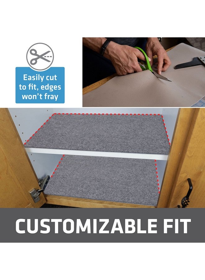 Drymate Premium Luxury Shelf & Drawer Liner, Thick Cushioned Fabric, Non-Adhesive, Absorbent, Waterproof, Slip-Resistant, Liners for Kitchen Cabinets, Cupboards (USA Made)(12”x59”)(2-Pack)(Light Grey) - Image 4