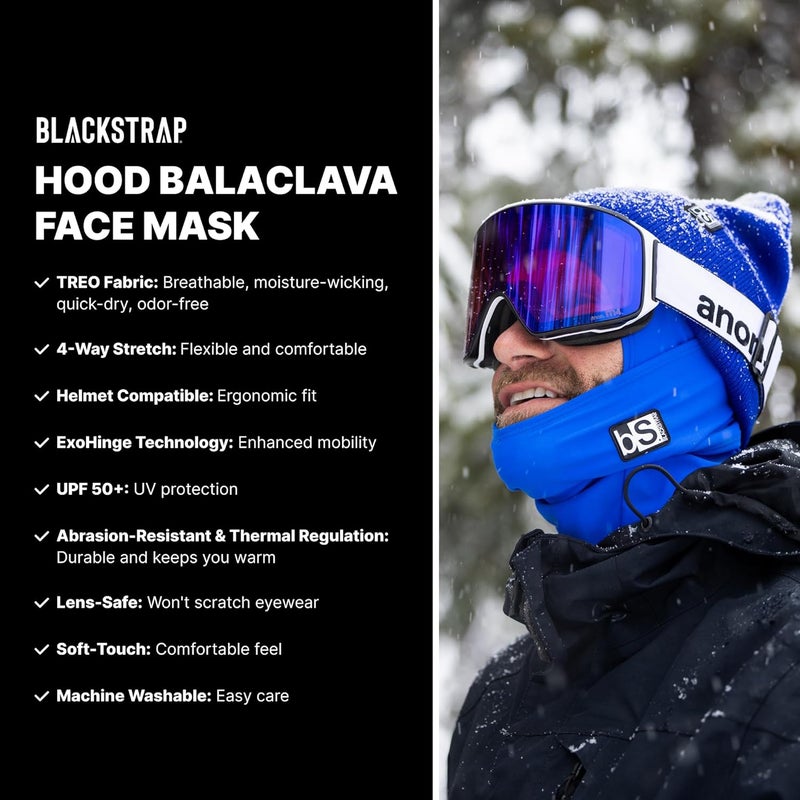 BLACKSTRAP Hood Balaclava Face Mask – Cold Weather Ski Mask, Breathable, Moisture-Wicking, and Helmet-Compatible - One Size - Image 2