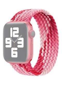 Single Loop Weaving Nylon Replacement Watchband, Size: S 135mm for Apple Watch Series 7/6/SE/5/4/3/2/1 38/40/41mm Strawberry Red