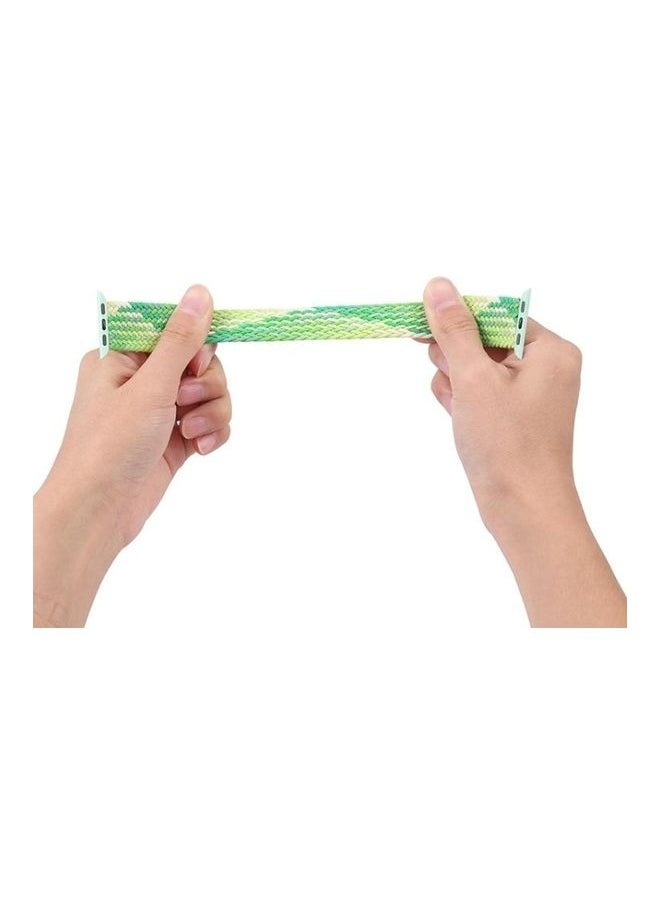 NIBEMINENT - Single Loop Weaving Nylon Replacement Watchband, Size: S 135mm for Apple Watch Series 7/6/SE/5/4/3/2/1 38/40/41mm Strawberry Red - Image 1