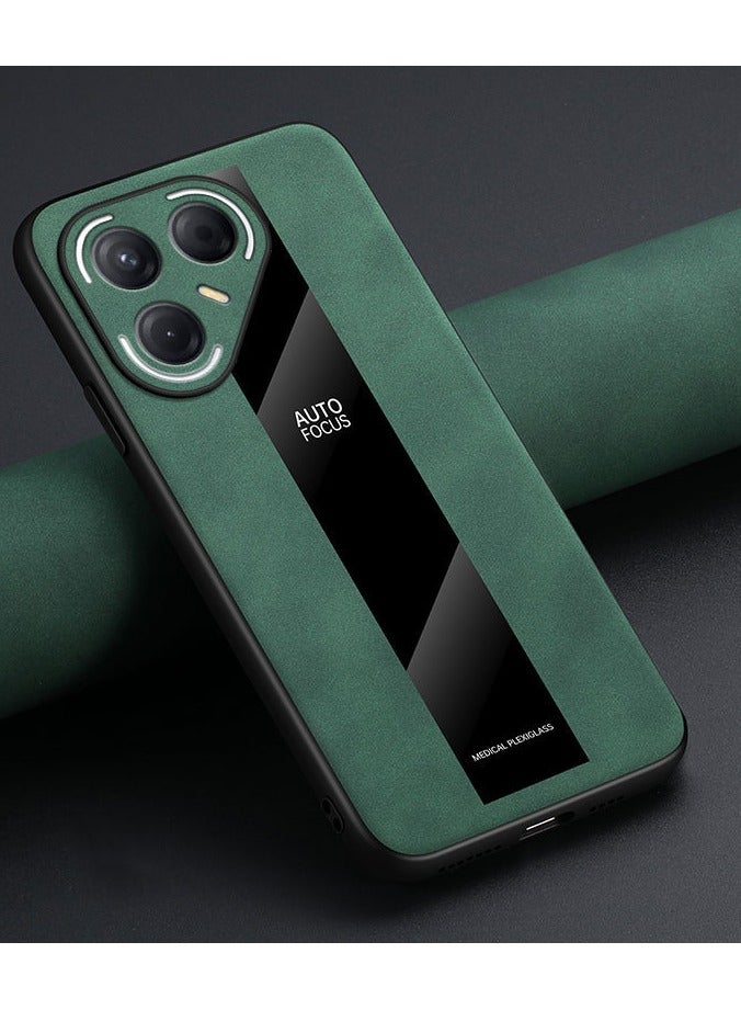 Compatible with Tecno Pova 7 Ultra 5G Case with Shockproof Protective Plexiglass Luxury Leather Case for Men  Boys