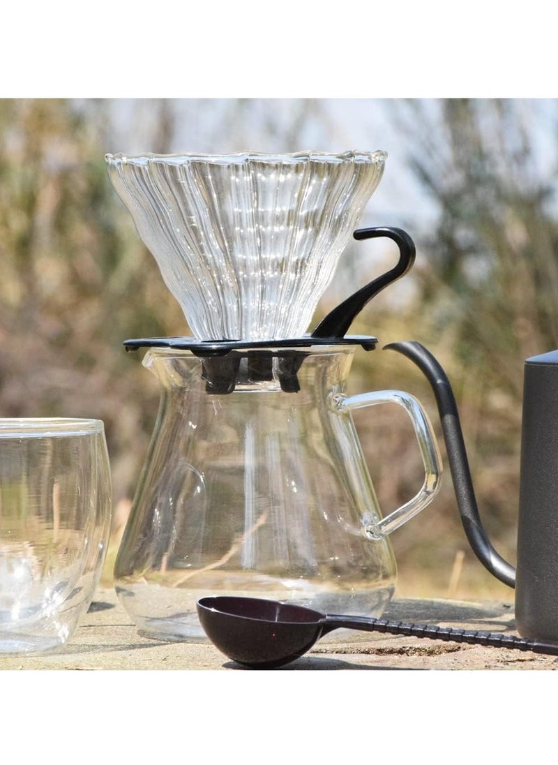 Toshionics - Coffee Maker Set 9-Piece All in one Coffee Maker Kit Drip Filter Coffee Share Pot Coffee Paper Filters 100 Sheets Coffee Timer Scale Double Wall Mug 250ml Manual Coffee Grinder Coffee Server and Spoon  with Portable Hand Carry Case - Image 1