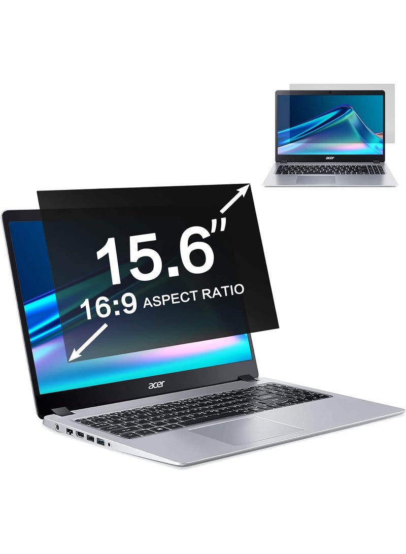 [1 Pack] 15.6 Inch Laptop Privacy Screen for HP/ Dell/ Acer/ Samsung/Asus/ Lenovo/Toshiba/Huawei/Honor/Xiaomi/Redmi, Removable 16:9 Aspect Privacy Filter Screen Protector for 15.6 Inch Laptop, Anti Glare Blue Light Laptop - Image 1