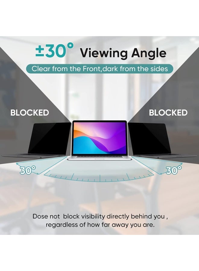 [1 Pack] 15.6 Inch Laptop Privacy Screen for HP/ Dell/ Acer/ Samsung/Asus/ Lenovo/Toshiba/Huawei/Honor/Xiaomi/Redmi, Removable 16:9 Aspect Privacy Filter Screen Protector for 15.6 Inch Laptop, Anti Glare Blue Light Laptop - Image 2