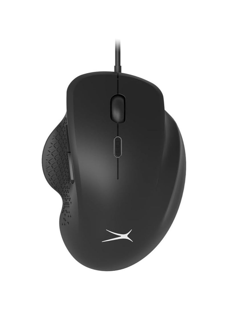 ماوس ألعاب ALTEC LANSING Flank مع مسند لليد - تصميم مريح سلكي USB - بكرة مطاطية ثلاثية الأبعاد/مضادة للانزلاق - 8 ملايين نقرة - 6 أزرار - 3200 نقطة لكل بوصة... - Image 1