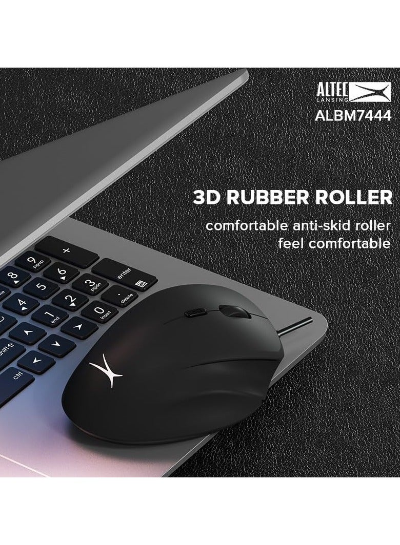 ماوس ألعاب ALTEC LANSING Flank مع مسند لليد - تصميم مريح سلكي USB - بكرة مطاطية ثلاثية الأبعاد/مضادة للانزلاق - 8 ملايين نقرة - 6 أزرار - 3200 نقطة لكل بوصة... - Image 4