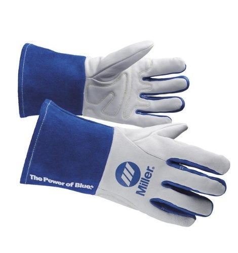 MILLER Welding Gloves 3D Wing 11In WhiteBlue PR  - Image 2