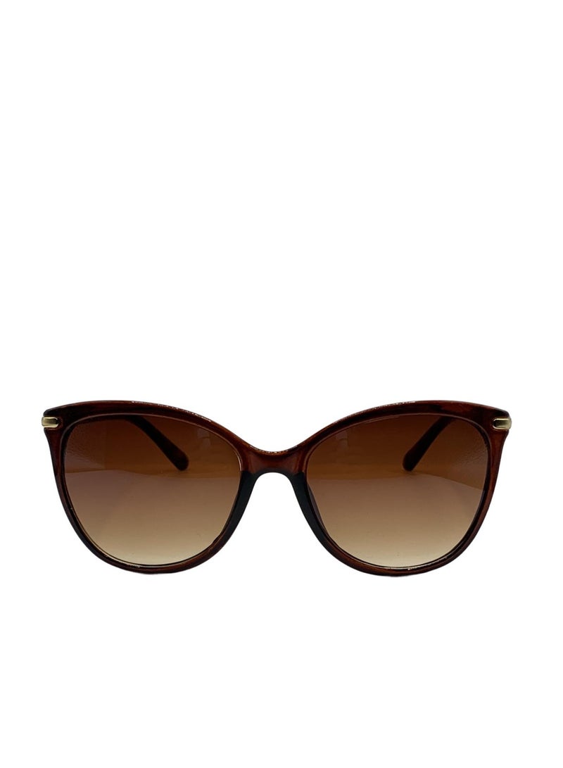 Influence Germany - Stylish Oval Brown Sunglasses for Women - Image 1