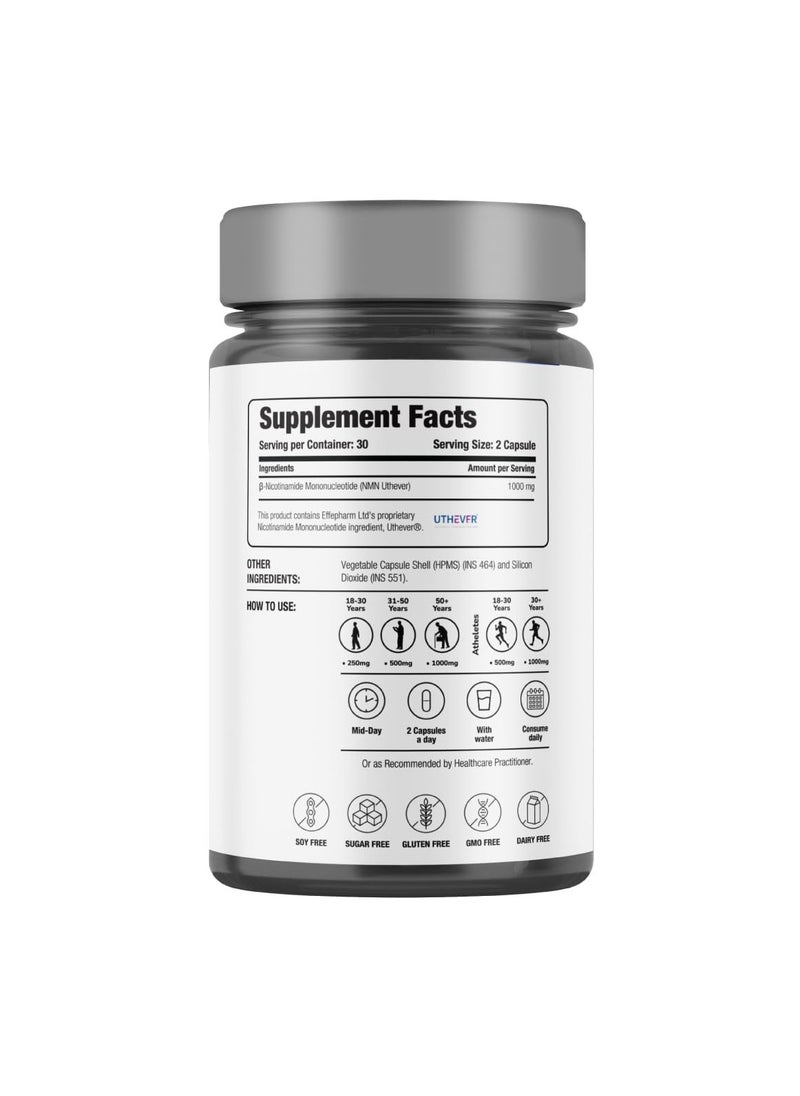 Decode Age - Decode age NMN Pro Uthever 1000 World'S Most Trusted|Ultra-Pure Slow Down Ageing|Cellular Repair|Boost Nad+60 Capsules,1000 Mg Per 2 Capsule Serving - Image 1