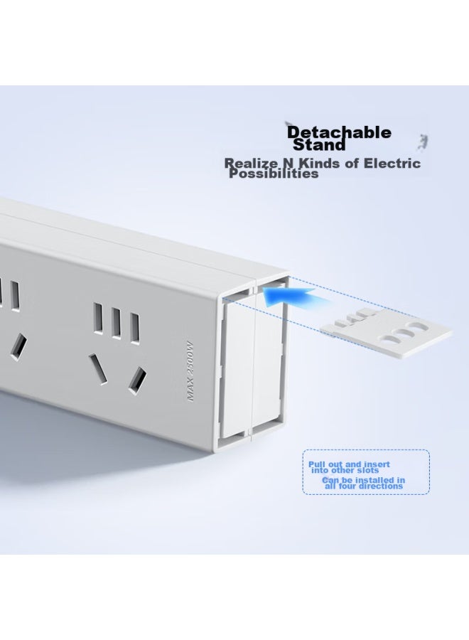 Bull Lightning-proof Pdu, Desktop Overload And Overpower Protection, Under-desk Gaming Cabinet Socket/power Strip/extension Cord, 6 Outlets With Master Switch, 3-meter Specification, Gne-p106et - Image 5