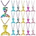 CiciBear 15 Pack Mermaid Sequin Necklace Party Favors with Mardi Gras Beads for Ocean Themed Party Favors Home Decorations Festivals Wedding Birthday Celebrations 5 Colors - Image 2