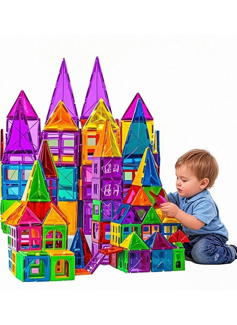 Generic 100 pcs Magnetic Tiles for kids, 3D Building Blocks Constructional Set - Unleash Limitless Creativity and  Learning  - Image 1