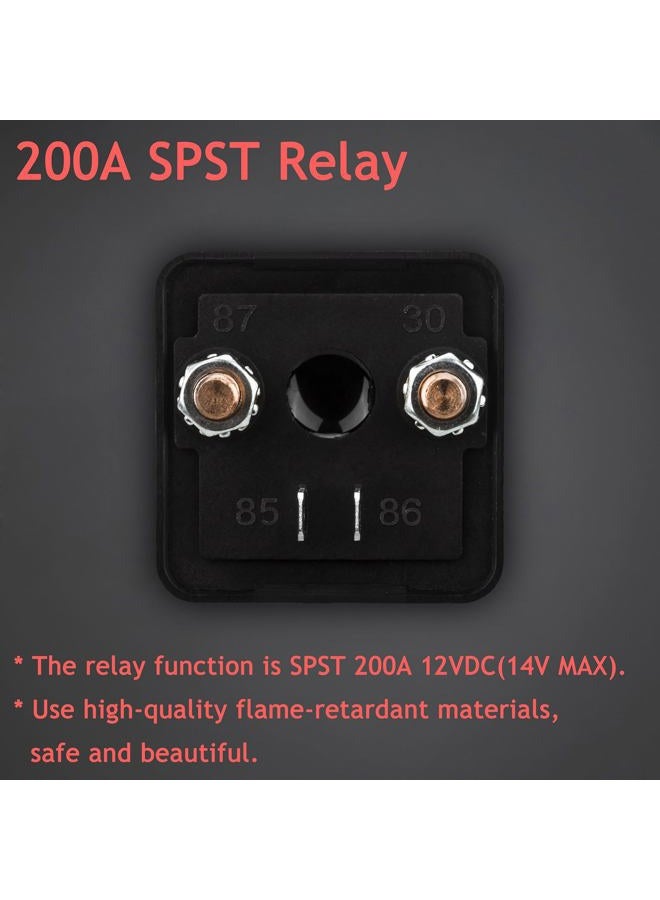 Hamolar 2 Pack 12V DC 200 Amp Relay Switch Car Starter Heavy Duty Split Charge with 6 x 1/4 Terminal for Truck Boat Marine - Image 2