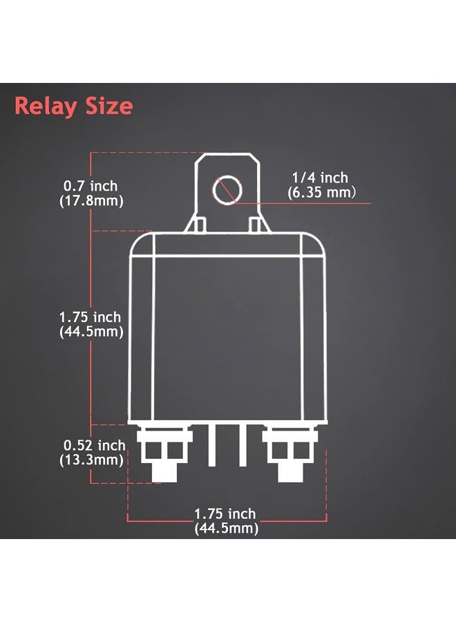 Hamolar 2 Pack 12V DC 200 Amp Relay Switch Car Starter Heavy Duty Split Charge with 6 x 1/4 Terminal for Truck Boat Marine - Image 5