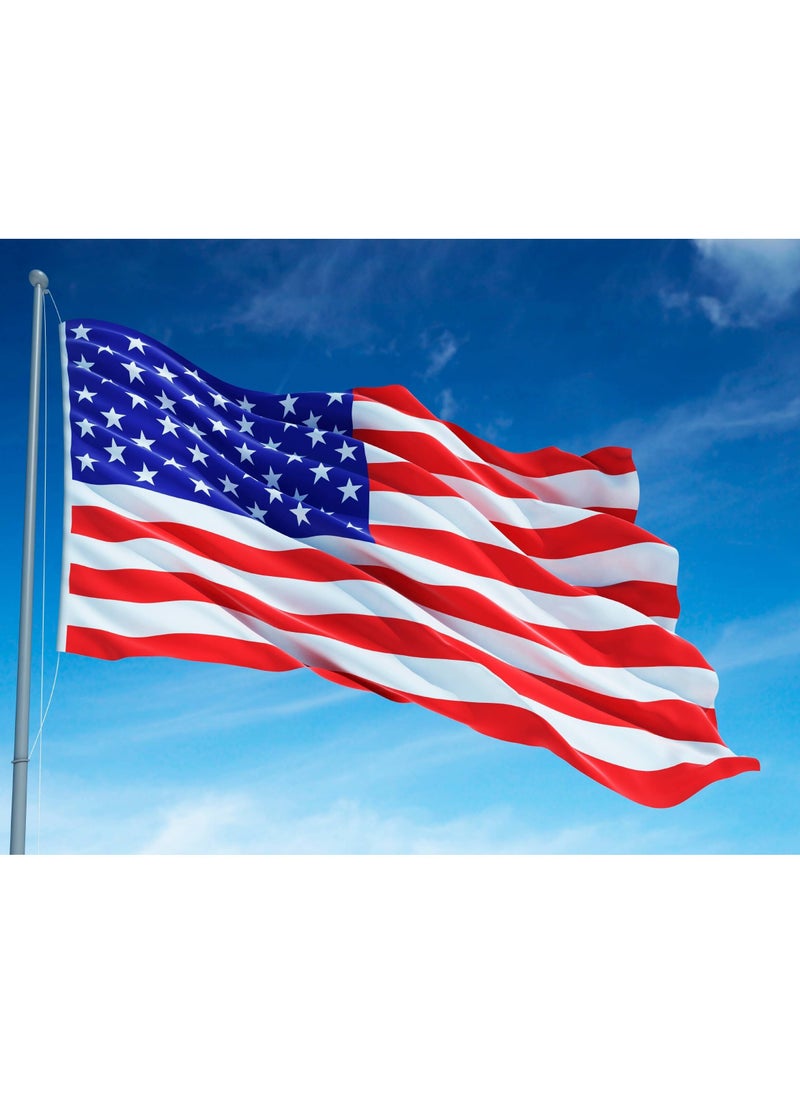 Vitacelli USA Flag National Day Durable Long Lasting For Outdoor And Indoor Use For Building Home And Car Decoration 150X90CM  - Image 1