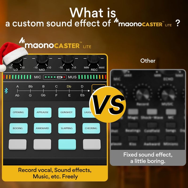 Maono مجموعة معدات البودكاست الكل في واحد MAONO MaonoCaster Lite AU-AM200-S1 مع ميكروفون 3.5 مم للبث المباشر، تسجيل البودكاست، الكمبيوتر، الهاتف الذكي - Image 3