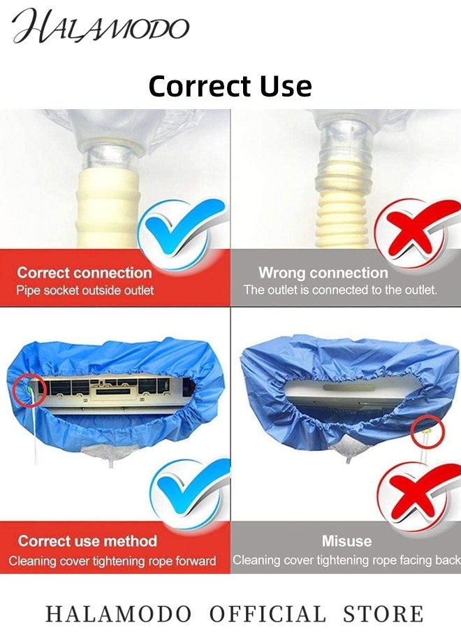 Air Conditioner Cleaning Cover, Waterproof Dustproof Cover, Pipe Dust Washing Bag, for Household Mounted Air Conditioner