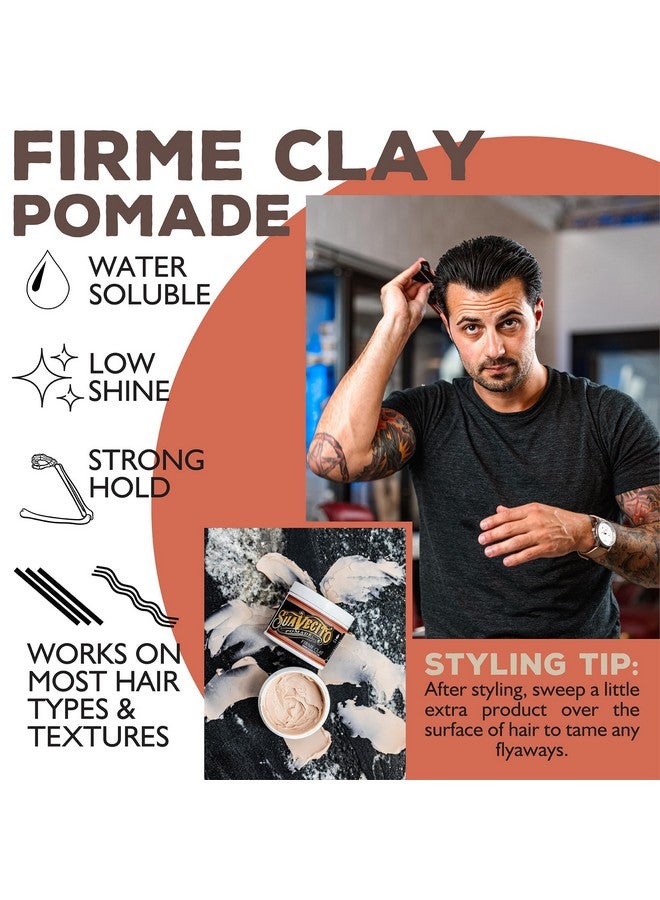 Suavecito Pomade Firme Clay 4 oz, 1 Pack - Strong Hold Hair Clay For Men - Low Shine Matte Hair Clay Pomade For Natural Texture Hairstyles - Image 5