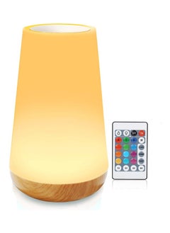 SKY-TOUCH LED Bedside Lamp, Colorful Night Light, Rechargeable Dimmable Color USB Night Lamp with Touch Control Adjustable Brightness Remote Control for Bedroom, Kid's Room and Living Room  - Image 1