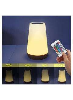 SKY-TOUCH LED Bedside Lamp, Colorful Night Light, Rechargeable Dimmable Color USB Night Lamp with Touch Control Adjustable Brightness Remote Control for Bedroom, Kid's Room and Living Room  - Image 2