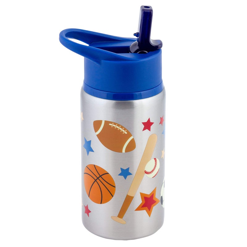 Stephen Joseph Stainless Steel Water Bottles, 18 OZ, Straw lid, Reusable tumbler, Insulated, Sports - Image 2