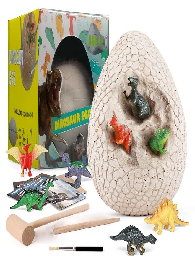 Zyamalox Dino Excavation Expedition Kit: Educational Science Activities for Kids 3-12 Years - 1 Jumbo Egg with 6 Surprise Dinosaurs | STEM Toy Gift for Boys and Girls - Image 1