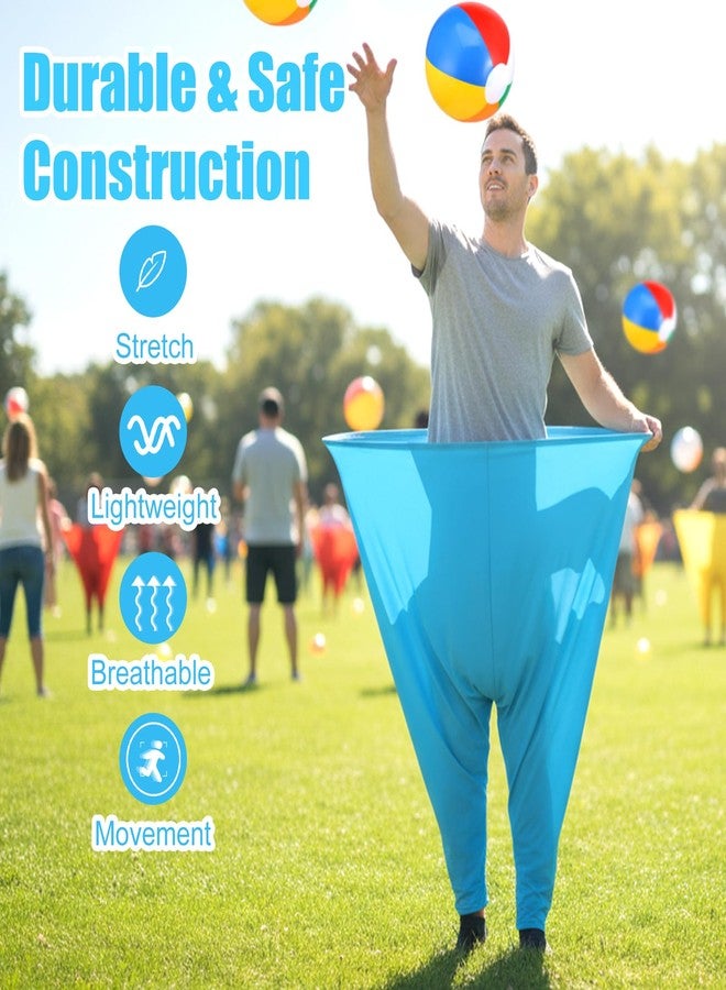 مجموعة ألعاب الحديقة "سراويل الجدة" المكونة من 12 قطعة - لعبة حفلات خارجية عملاقة تتضمن سروالين كبيرين، و8 كرات نطاطة، ومضختين، مثالية لتجمعات العائلة، وحفلات الشواء في الفناء الخلفي، وأيام الأنشطة الرياضية الجماعية. - Image 5