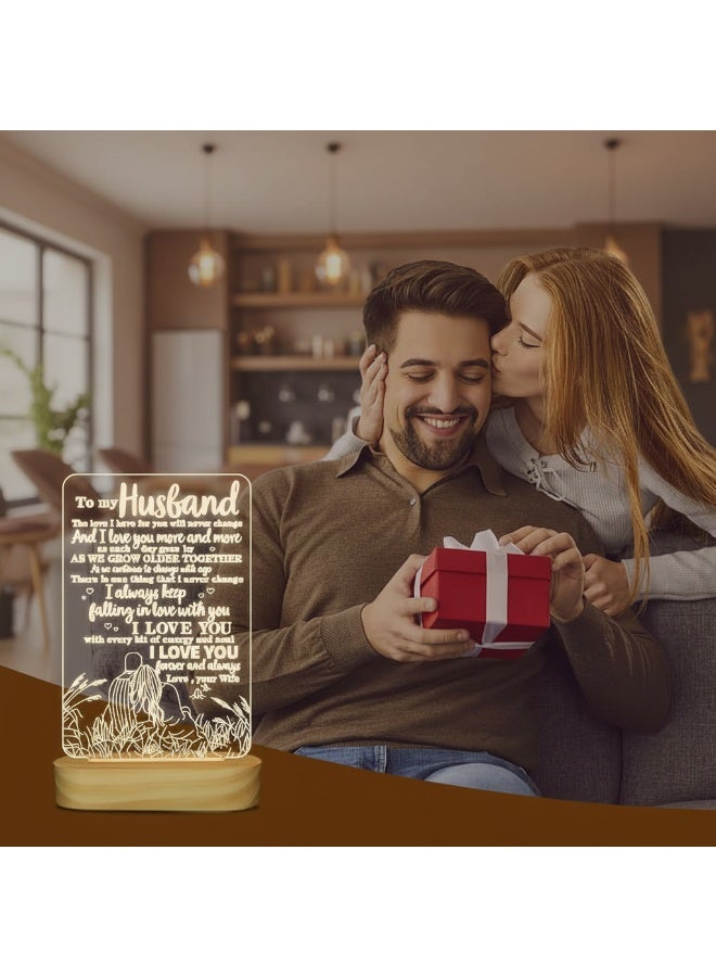 Dunekart Romantic Gift for Husband from Wife | “To My Husband” Decorative LED Light | Anniversary, Birthday & Valentine’s Day Gift for Him - Image 3